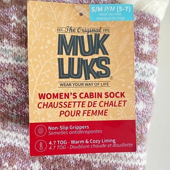 Muk Luks Women's Non Slip Cabin Socks Sz 5-7 NWT​​​​ - Picture 3 of 5